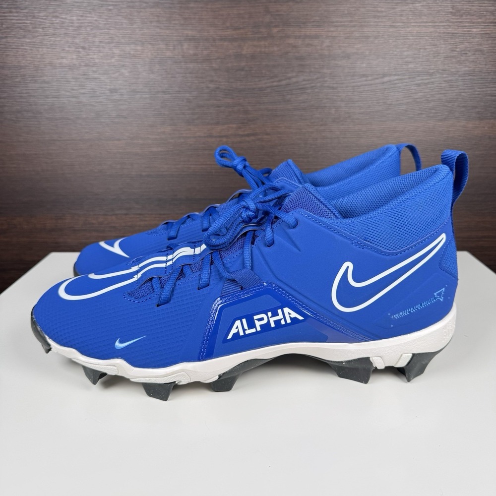 Nike Alpha Menace 3 Shark Football Cleats 13 Royal Blue CV0582-414 Looks Unused